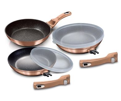 Berlinger Haus, Rose Gold, zestaw 3 patelni granitowych