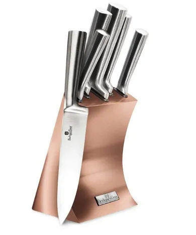 Berlinger Haus, Rose Gold, zestaw noży w stojaku