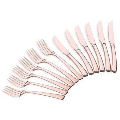 Berlinger Haus, Rose Gold, zestaw sztućców do steków, 12 szt., BH-3088