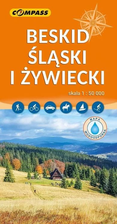 Beskid Śląski i Żywiecki. Mapa turystyczna w skali 1: 50 000 (wersja wodoodporna)