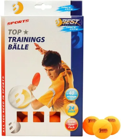 Best Sporting, piłeczki do tenisa stołowego, pomarańczowe, 24 szt.