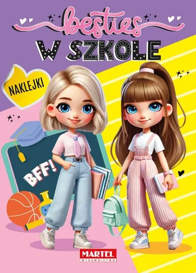 Besties. W szkole. Kolorowanka z naklejkami