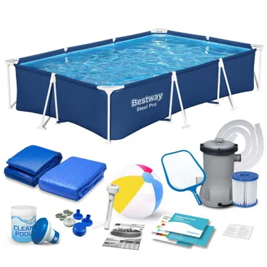Bestway, basen ogrodowy, stelażowy, 16w1, 300-201-66 cm