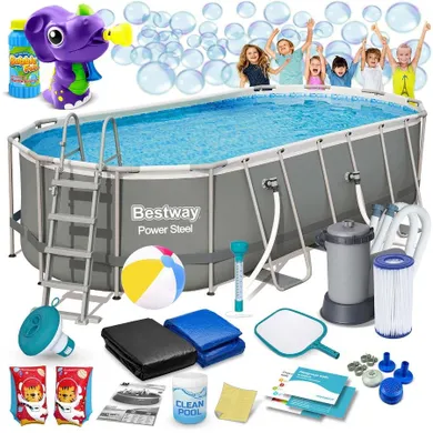 Bestway, basen ogrodowy, stelażowy, 17w1, 549-274-122 cm