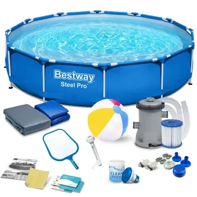 Bestway, basen ogrodowy stelażowy, 366-76 cm, zestaw 15w1