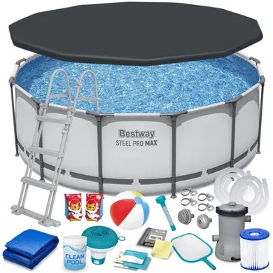 Bestway, basen ogrodowy, stelażowy, 396-122 cm, zestaw 18w1