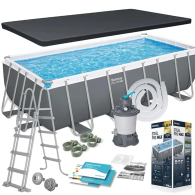 Bestway, basen stelażowy, ogrodowy, 11w1, 488-244-122 cm