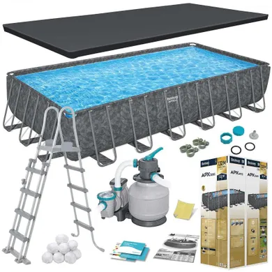 Bestway, basen stelażowy, ogrodowy 732-366-132 cm, zestaw 11w1