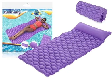 Bestway, dmuchany materac plażowy, fioletowy, 213-86 cm