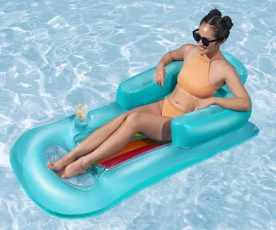 Bestway, dmuchany materac plażowy z oparciem i podłokietnikami, 161-84 cm, 1 szt