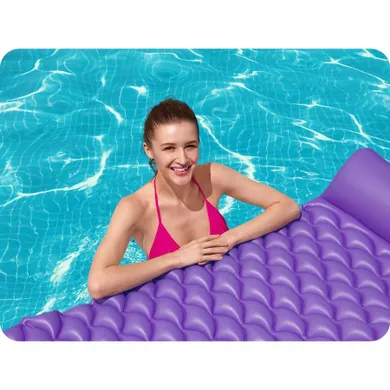 Bestway, Float'n'Roll, materac plażowy, fioletowy, 213-86 cm