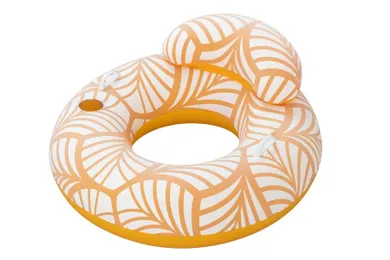 Bestway, koło do pływania, z oparciem i uchwytami, pomarańczowe, 118-117 cm