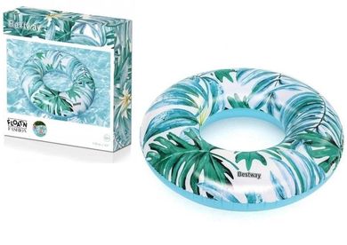 Bestway, koło do pływania z palmami, niebieskie, 119 cm