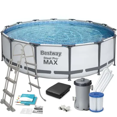 Bestway, Pro Steel Max, basen stalażowy 427-107 cm