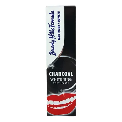 Beverly Hills, Natural White Charcoal Whitening Toothpaste, wybielająca pasta do zębów z węglem aktywnym, 100 ml