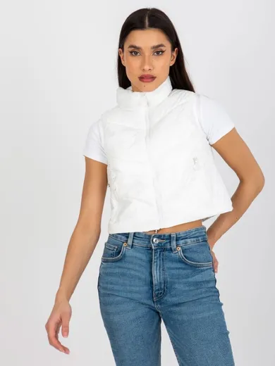 Bezrękawnik damski, ecru, Factory Price