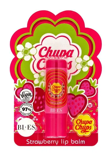 Bi-es, Chupa Chups, pomadka dla dzieci, stawberry natural&vegan