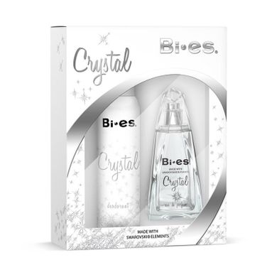 Bi-es, Crystal, zestaw woda perfumowana, 100 ml + dezodorant, 150 ml