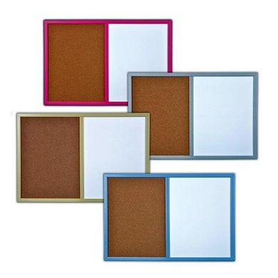 Bi-Office, Combo, tablica suchościeralna/korkowa, rama kolorowa, 60-40 cm