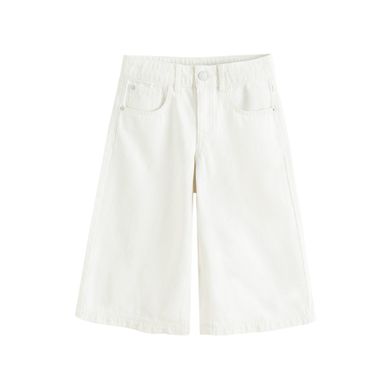 Białe jeansowe szorty wide z regulacją Cool Club