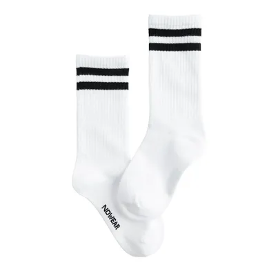 Białe wysokie skarpetki unisex NOWEAR