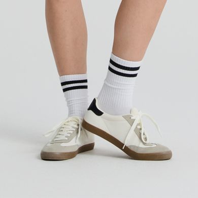 Białe wysokie skarpetki unisex NOWEAR