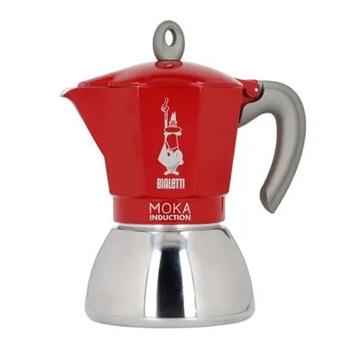 Bialetti, New Moka Induction, kawiarka, 2tz, czerwona