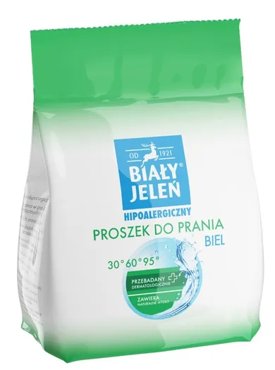 Biały Jeleń, hipoalergiczny proszek do prania, biel 1,5 kg