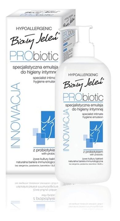 Biały Jeleń, Probiotyk, emulsja do higieny intymnej z probiotykiem, 300 ml