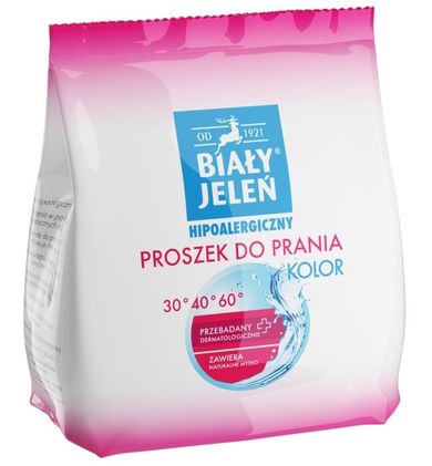 Biały Jeleń, proszek do prania hipoalergiczny, kolor, 850g