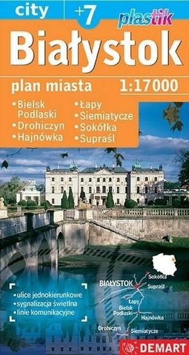 Białystok plus 6. Plan miasta 1:17000. Plastik