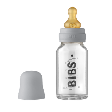 Bibs, antykolkowa butelka szklana dla niemowląt, Cloud, 110 ml