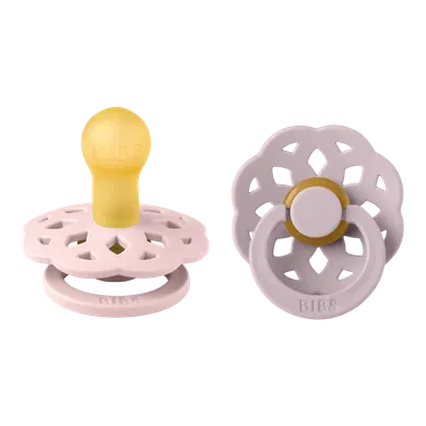 Bibs, Boheme, smoczek uspokajający, kauczuk Hevea, Blossom&Dusky Lilac, rozmiar 1, 2 szt.