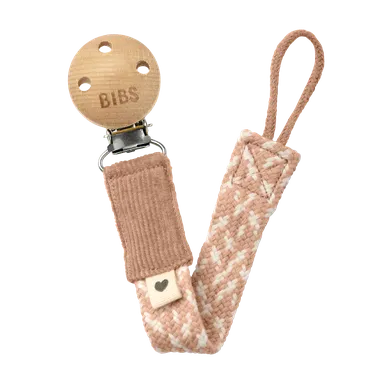 Bibs, Clip Braided, zawieszka do smoczka Blush&Ivory