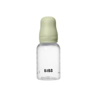 Bibs, zestaw: butelka antykolkowa dla noworodków, Sage, 150 ml + smoczek do karmienia o wolnym przepływie, kauczuk Hevea