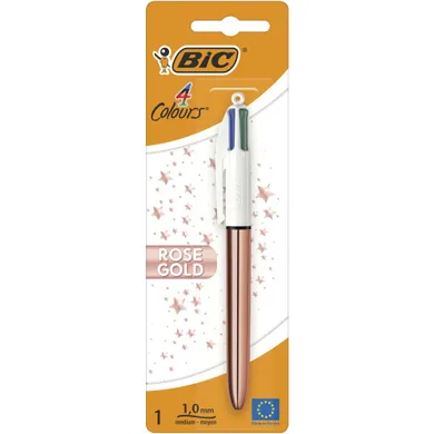 Bic, 4 Colours Rose Gold, długopis