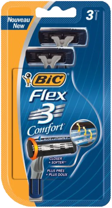 Bic, Comfort 3 Flex, maszynka do golenia dla mężczyzn, 3 szt.