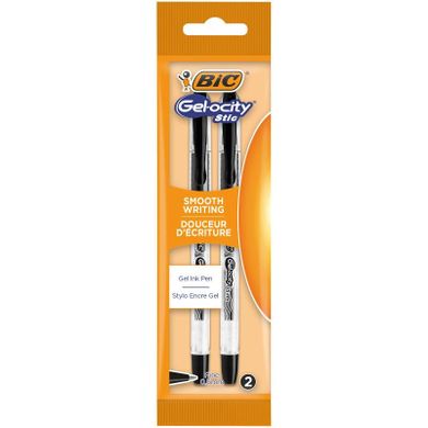 Bic, Gel-ocity, Stic, długopis żelowy, 0.5 mm, czarny, 2 szt.