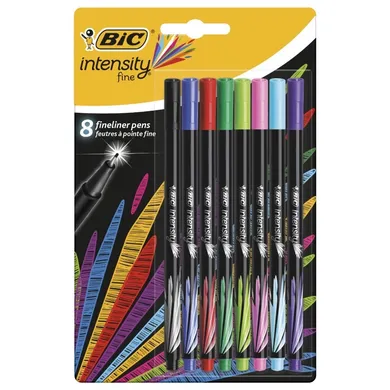 Bic, Intensity Fine, cienkopisy, mix ast + fun, 8 szt.