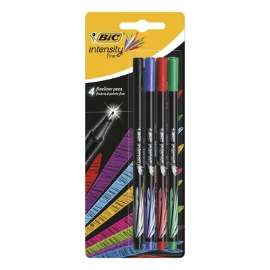 Bic, Intensity Fine, cienkopisy, mix ast, 4 szt.