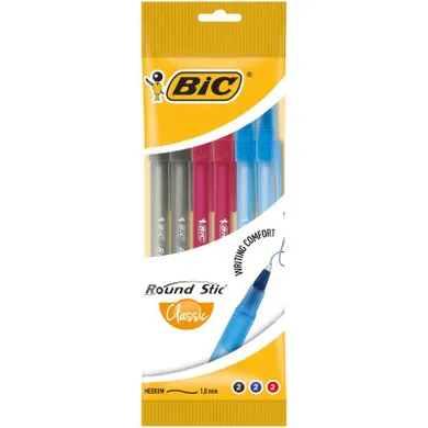 Bic, Round Stic Classic, długopis, 6 szt.