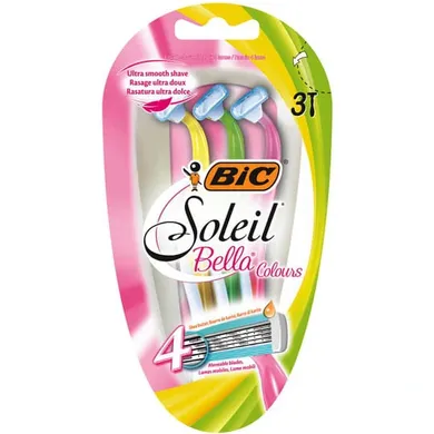 Bic, Soleil Bella Colours 4, maszynka do golenia, 3 szt.