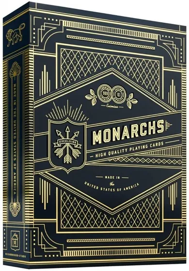 Bicycle, Monarchs Deck, karty do gry, czarne