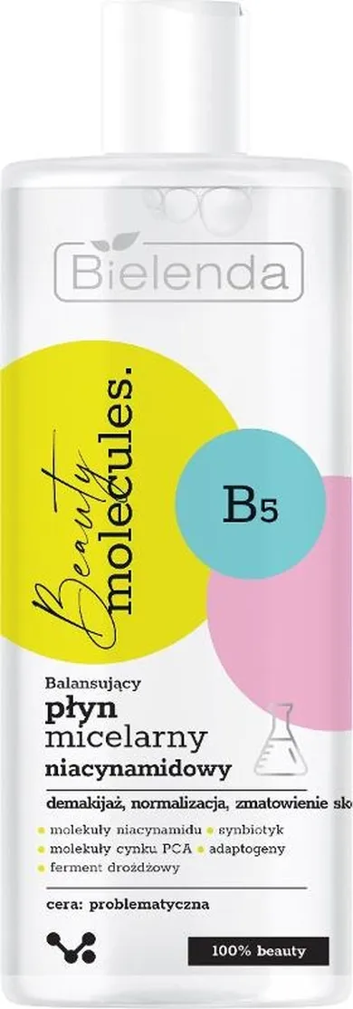 Bielenda, Beauty Molecules, balansujący płyn micelarny niacynamidowy, do cery problematycznej, 500 ml