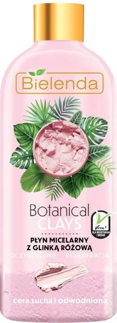 Bielenda, Botanical Clays Różowa Glinka, płyn micelarny do twarzy, 500 ml