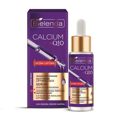 Bielenda, Calcium + Q10, skoncentrowane aktywnie liftingujące serum przeciwzmarszczkowe dzień/noc, 30 ml