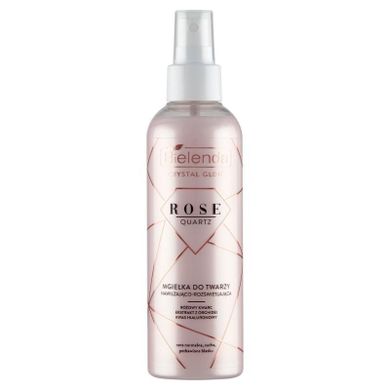 Bielenda, Crystal Glow Rose Quartz, mgiełka do twarzy nawilżająco - rozświetlająca, 200 ml