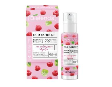 Bielenda, Eco Sorbet, serum booster do twarzy nawilżająco-kojące, malina, 30 ml