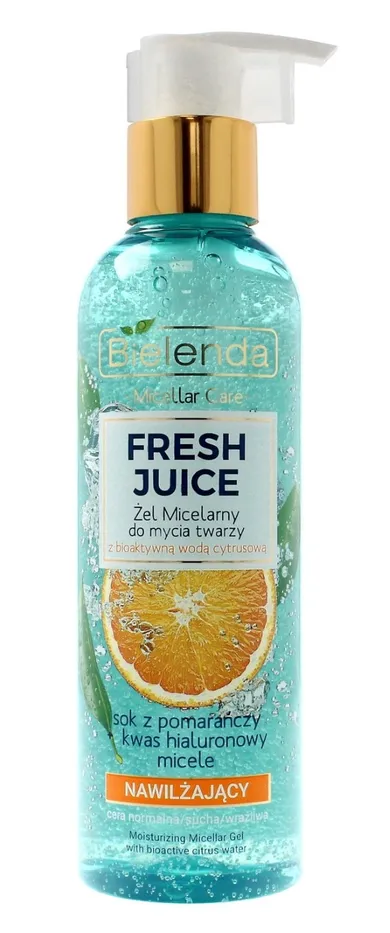 Bielenda, Fresh Juice, nawilżający żel micelarny z wodą cytrusową, pomarańcza, 190 g