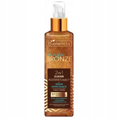 Bielenda, Magic Bronze, eliksir rozświetlający + serum nawilżające 2w1 do twarzy i ciała, 150 ml